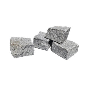 flækkede lysgrå chaussesten