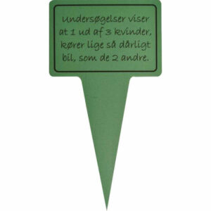 sjovt planteskilt - undersøgelser viser at kvinder
