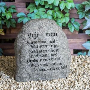 Vejrsten letvægt grå