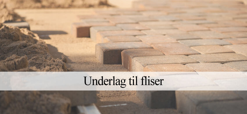 underlag til fliser og indkørsel
