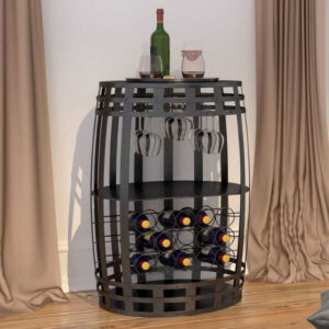 Metal barskab formet som vintønde