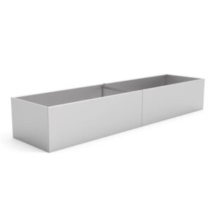 langt højbed i galvaniseret stål