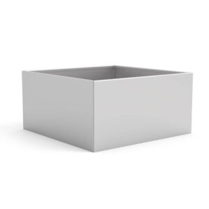 kvadratisk plantekasse i stål