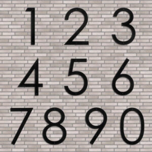 Husnummer i sort jern 30 cm