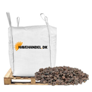 røde granitskærver i størrelsen 8-16 mm. fra havehandel.dk