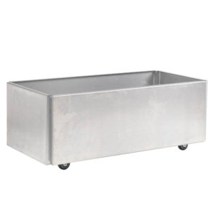 galvaniseret jern plantekasse på hjul