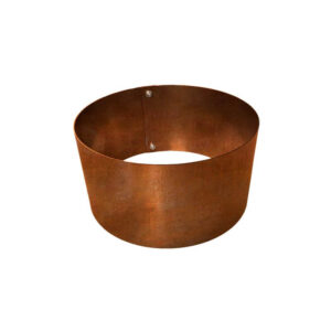 Runde bedafgrænser i cortenstål