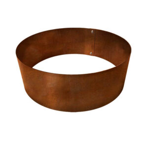 Rundt højbed i cortenstål