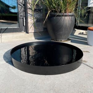 spejlbassin sort rund