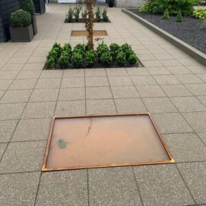 spejlbassin i cortenstål