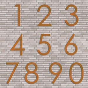 cortenstål husnummer