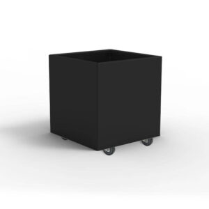 40x40x40 cm sort plantekasse på hjul
