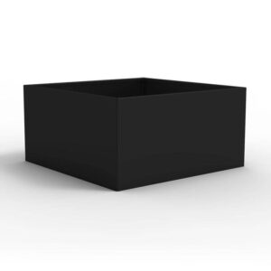 sort højbed i stål