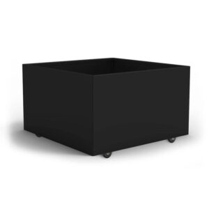 THOR black steel plantekasse på hjul