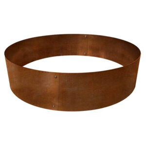 rundt højbed i cortenstål 120 cm i diameter højde 20 cm