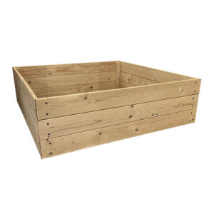 firkantet højbed i træ